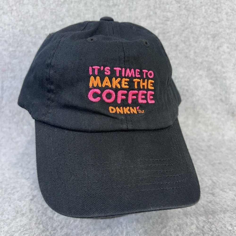 Dunkin Donuts 'It's Time To Make The Coffee' DNKN DDPERKS Black Embroidered Cap